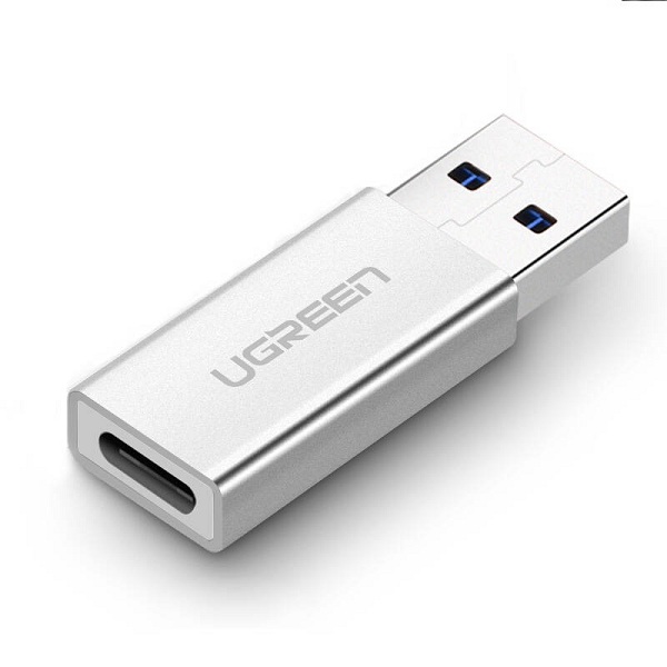 Đầu chuyển USB 3.0 to USB-C 3.1 Màu Bạc Ugreen 30706
