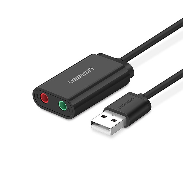 Cáp chuyển USB ra Audio 3.5mm Hỗ trợ Mic và Tai Nghe Ugreen 30724